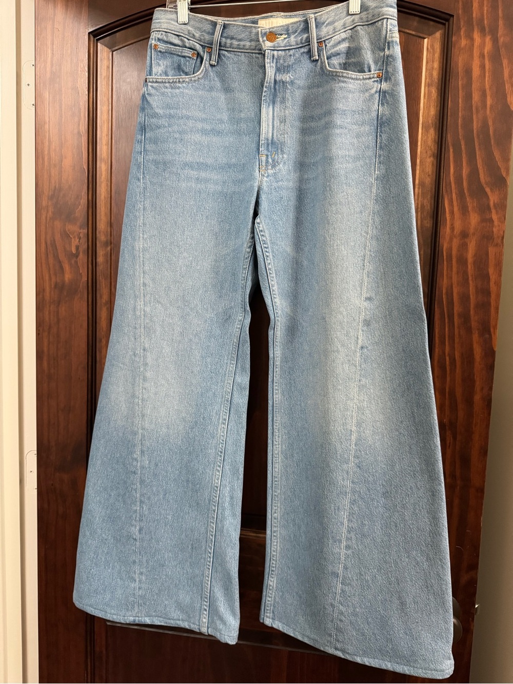 MOTHER Snacks! Light Blue Flare Denim Jeans